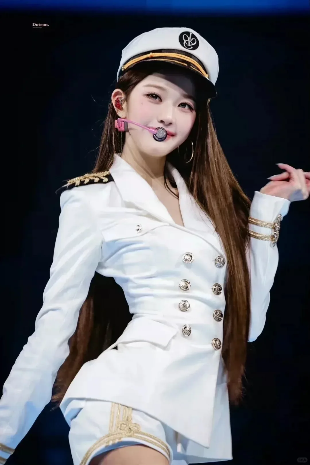 Women tyrant Cosplay Costume Korea White Sailor Navy Uniform Group Stage Performance Women Cos Costumes