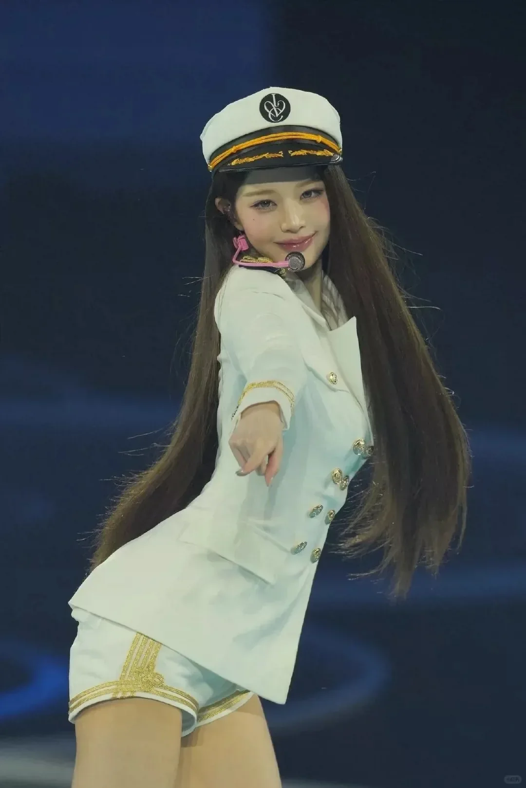 Women tyrant Cosplay Costume Korea White Sailor Navy Uniform Group Stage Performance Women Cos Costumes