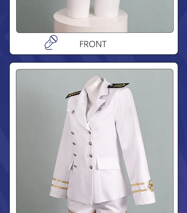 Women tyrant Cosplay Costume Korea White Sailor Navy Uniform Group Stage Performance Women Cos Costumes