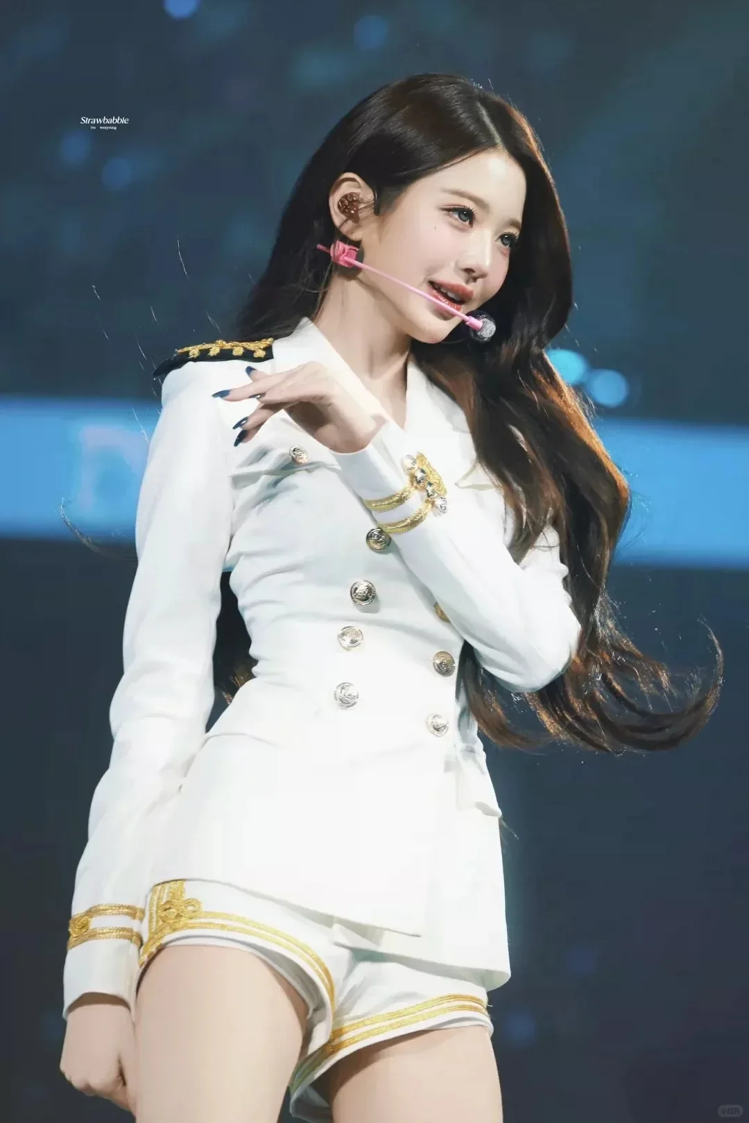 Women tyrant Cosplay Costume Korea White Sailor Navy Uniform Group Stage Performance Women Cos Costumes