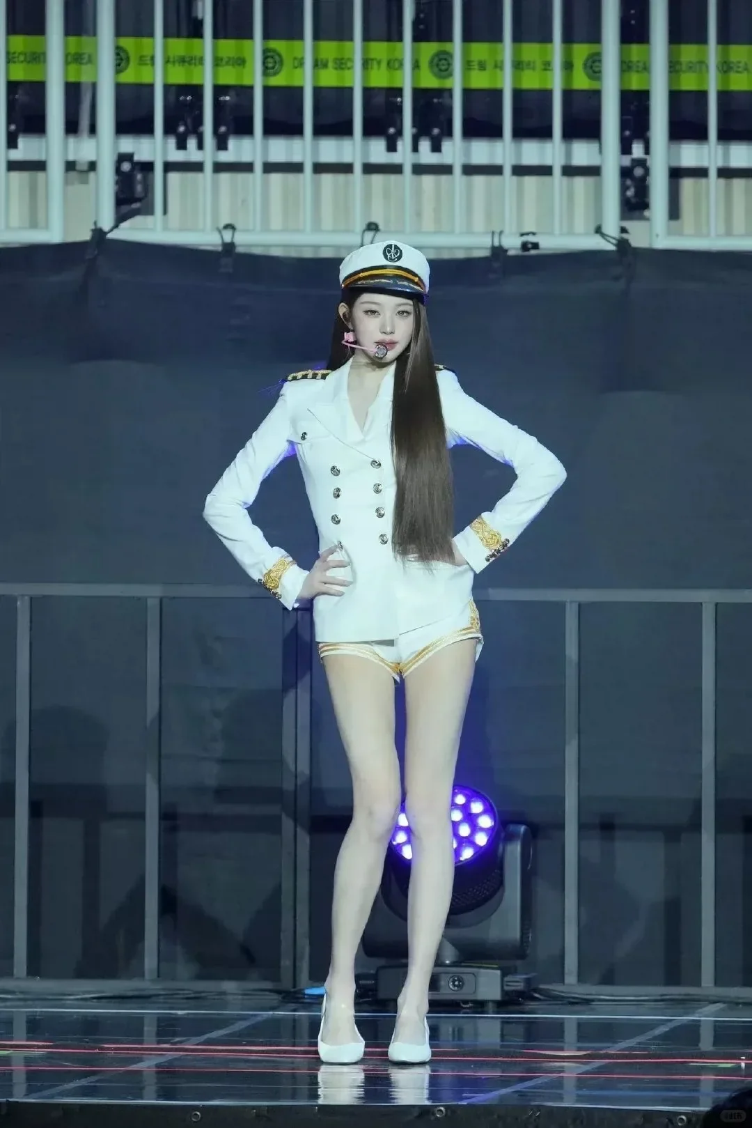 Women tyrant Cosplay Costume Korea White Sailor Navy Uniform Group Stage Performance Women Cos Costumes