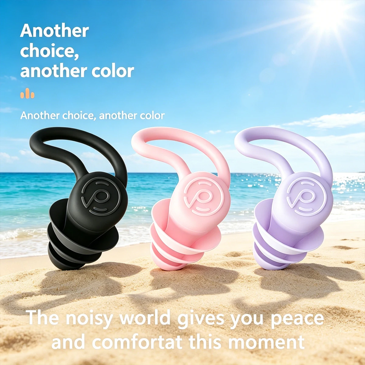 3 Layer Ear Plugs For Sleep Silicone Noise Cancelling Hearing Protection, Soft Reusable Ear Plugs for Sleep
