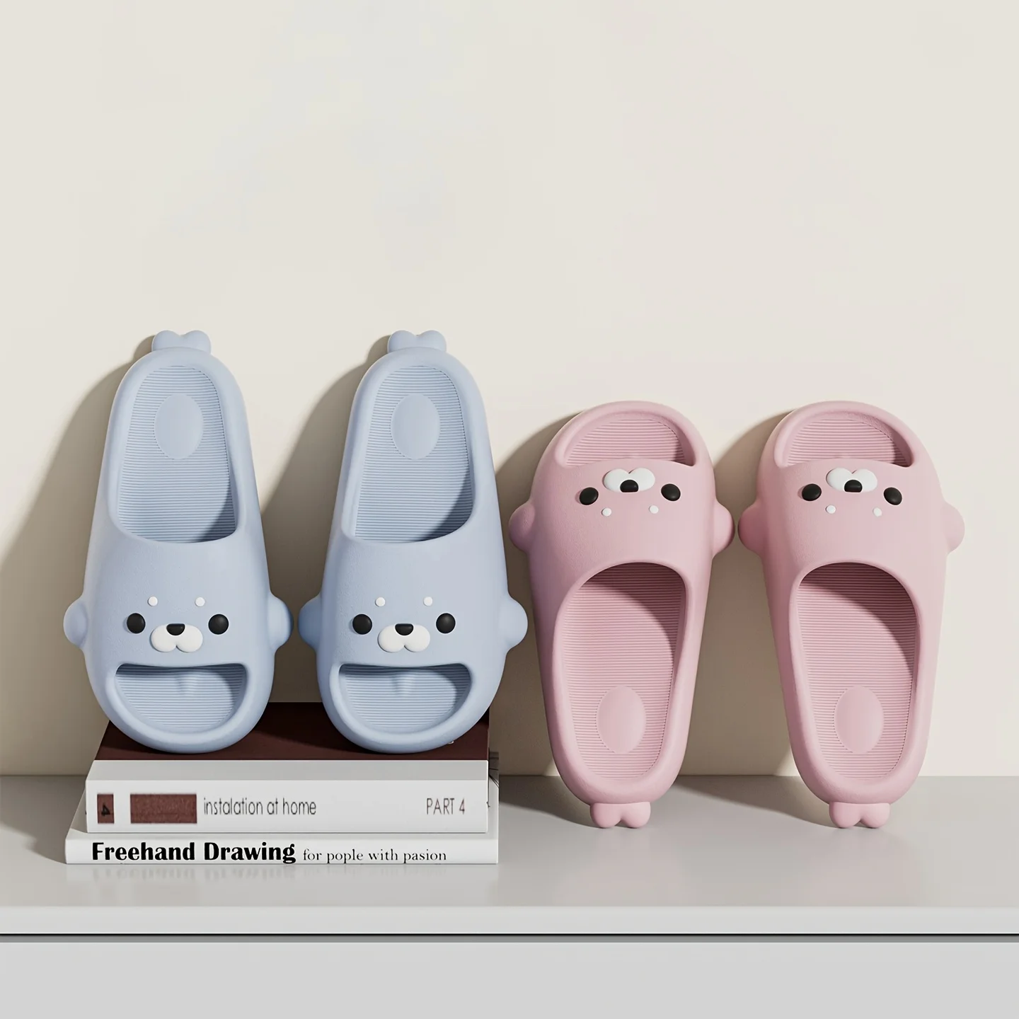 Cloud Seal Slipper Women Bear Cute Sandals Summer Flip Flops Beach Slides House Casual Room Home Shoes Kawai Flat Female Eva Men