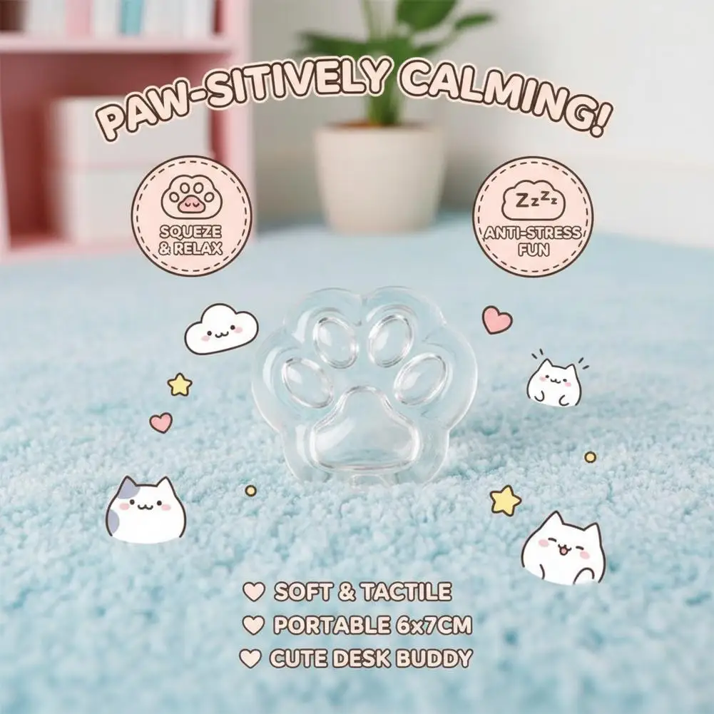 Cat Paw Hollow Ball Skin DIY Stress Relief Toy Slow Rebound Fidget Sensory Ball Toy Decompression Irregular Ball Cover