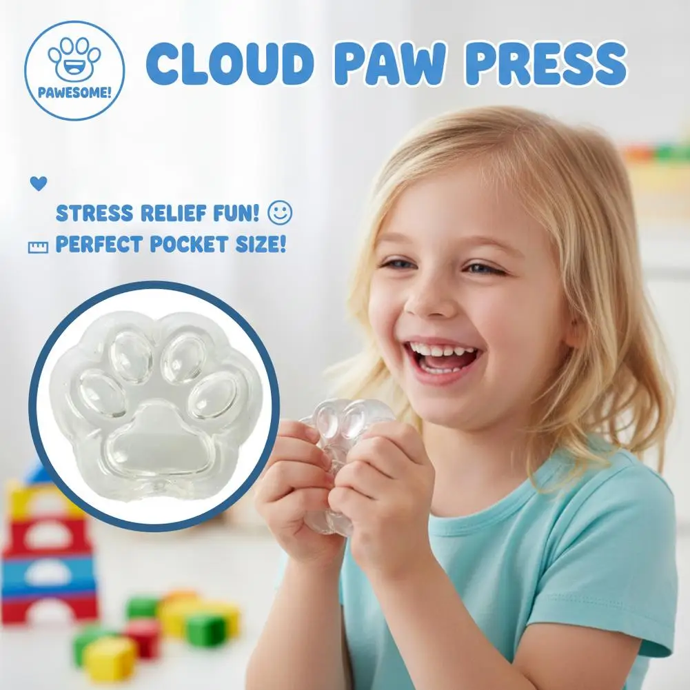 Cat Paw Hollow Ball Skin DIY Stress Relief Toy Slow Rebound Fidget Sensory Ball Toy Decompression Irregular Ball Cover