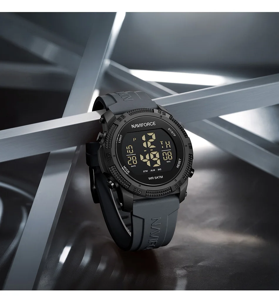 NAVIFORCE Fashion Men's Electronics Wrist Watch Sports Waterproof Luminous Watches Men's Silicone Strap Male Clock Reloj Hombre