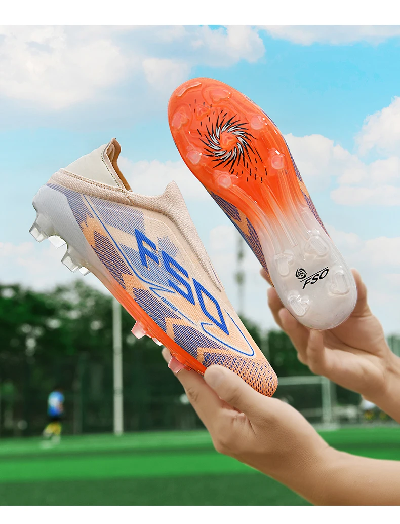 New Men Football Boots High-quality Soccer Shoes Sneakers Match Indoor Non-Slip Grass Cleats Mid-top Light Hot-selling Outdoor