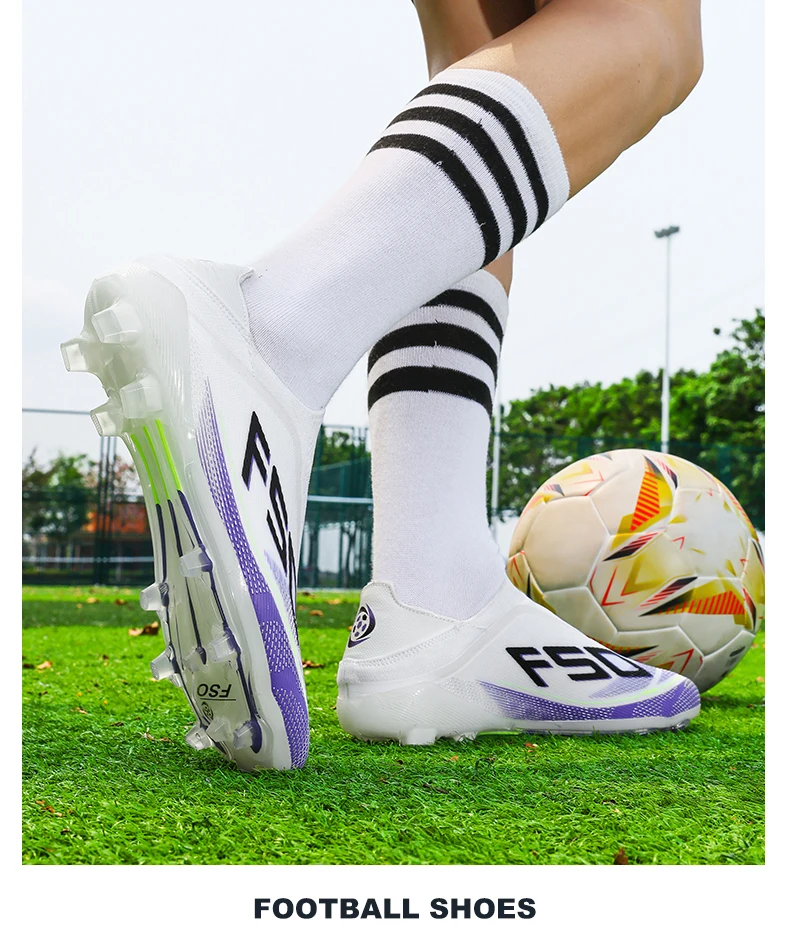 New Men Football Boots High-quality Soccer Shoes Sneakers Match Indoor Non-Slip Grass Cleats Mid-top Light Hot-selling Outdoor
