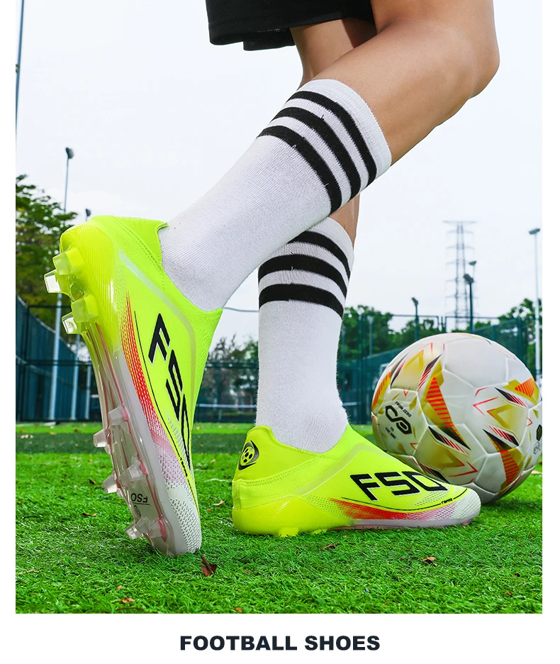 New Men Football Boots High-quality Soccer Shoes Sneakers Match Indoor Non-Slip Grass Cleats Mid-top Light Hot-selling Outdoor