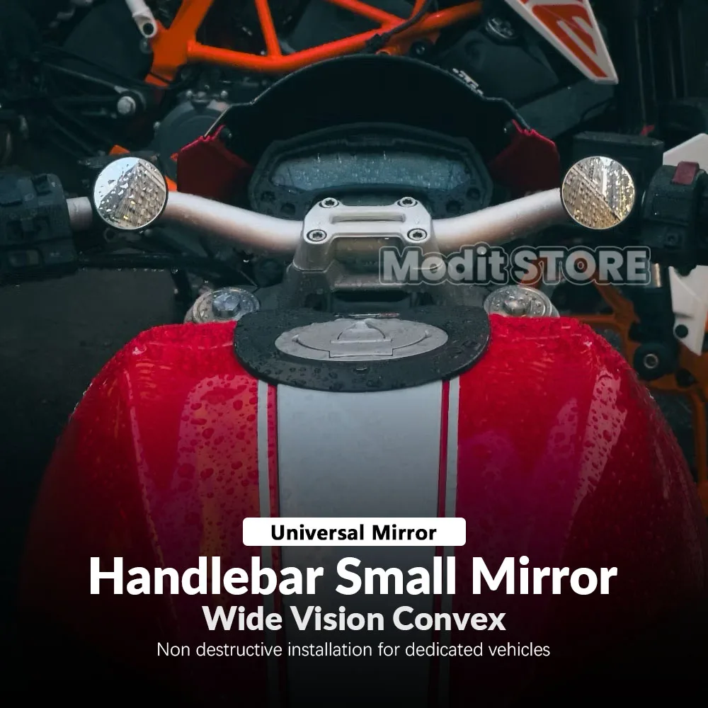 For 690 125 390 SMCR ENDURO 125 390 Enduro R 2025 KLX 230 250 300 Motorcycle Circular handle rearview Wide angle Small mirror