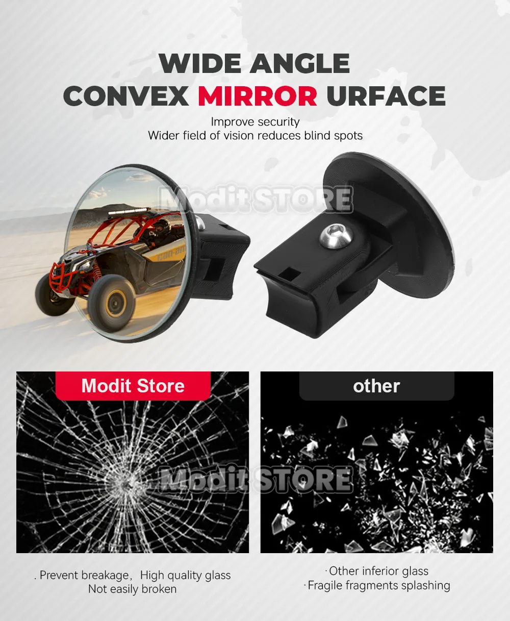 For 690 125 390 SMCR ENDURO 125 390 Enduro R 2025 KLX 230 250 300 Motorcycle Circular handle rearview Wide angle Small mirror
