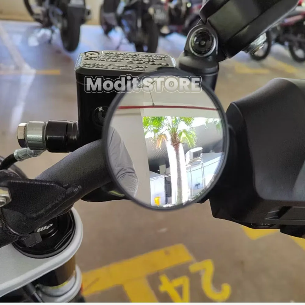 For 690 125 390 SMCR ENDURO 125 390 Enduro R 2025 KLX 230 250 300 Motorcycle Circular handle rearview Wide angle Small mirror