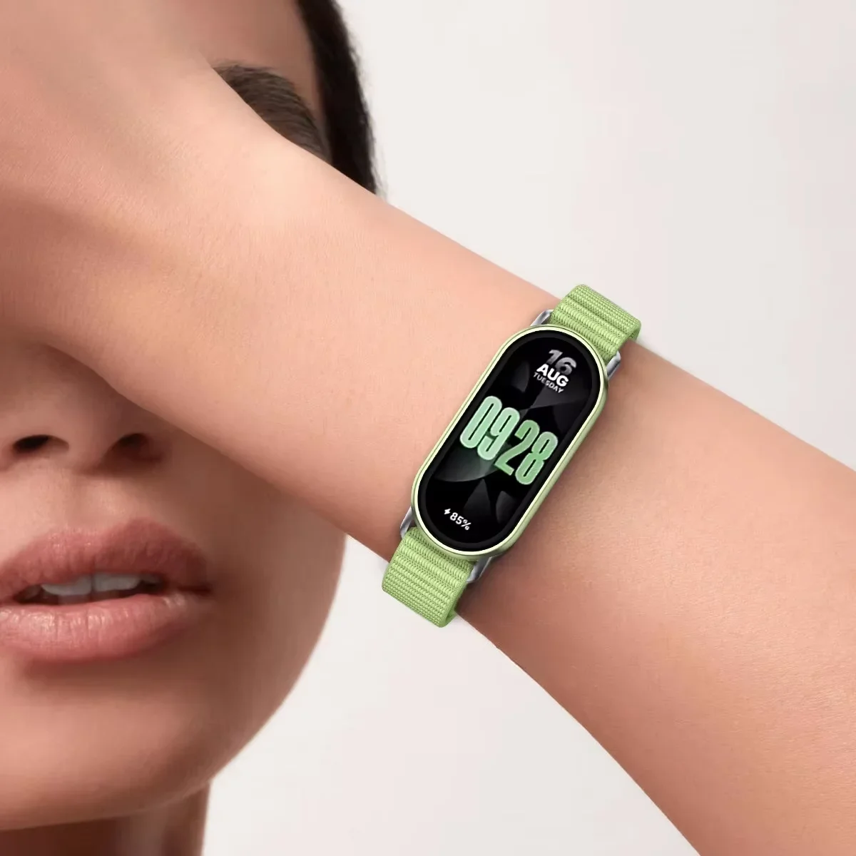 Nylon Braided Loop Strap For Xiaomi Mi Band 10/9/8 SmartWatch Replaceable Metal Buckle Wristband For Xiaomi Mi Band 10 Bracelet