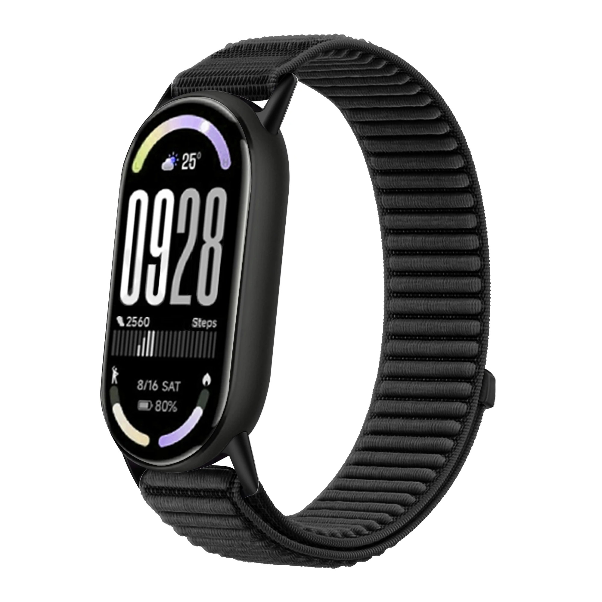 Nylon Braided Loop Strap For Xiaomi Mi Band 10/9/8 SmartWatch Replaceable Metal Buckle Wristband For Xiaomi Mi Band 10 Bracelet