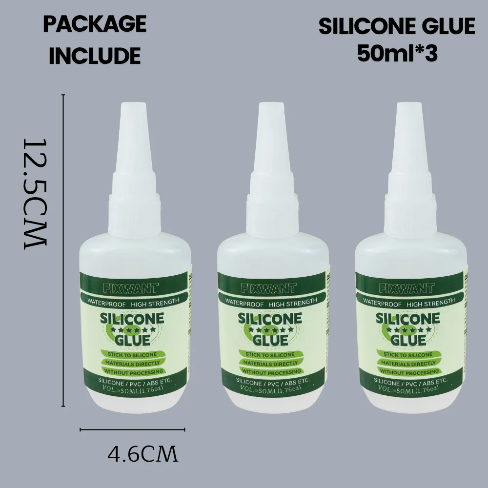 Fishing Soft Lure Silicone Glue Fast Bond Silicone PVC Soft Bait Metal Lead Strong Adhesive Waterproof Low Whitening Repair Glue