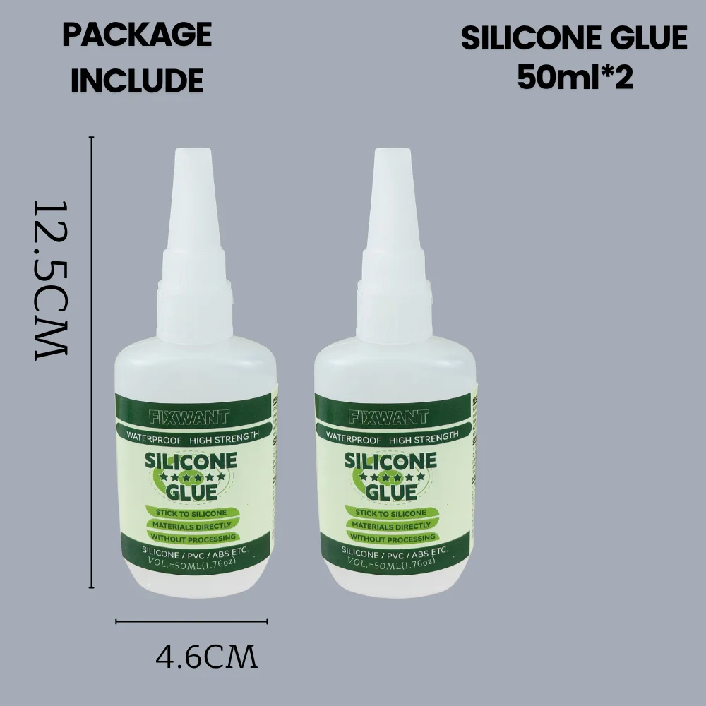 Fishing Soft Lure Silicone Glue Fast Bond Silicone PVC Soft Bait Metal Lead Strong Adhesive Waterproof Low Whitening Repair Glue