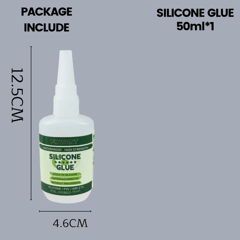 Fishing Soft Lure Silicone Glue Fast Bond Silicone PVC Soft Bait Metal Lead Strong Adhesive Waterproof Low Whitening Repair Glue