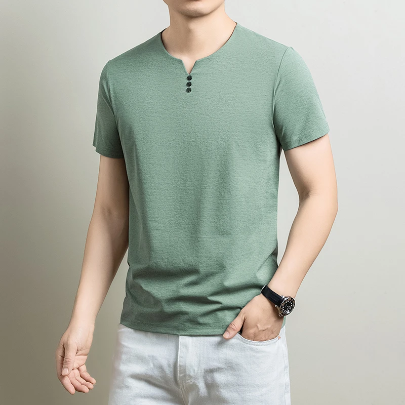 Mens Henley Neck T Shirts Short Sleeve Casual Soft Breathable Comfortable Fashion Tops for Men Daily Wear Summer Streetwear