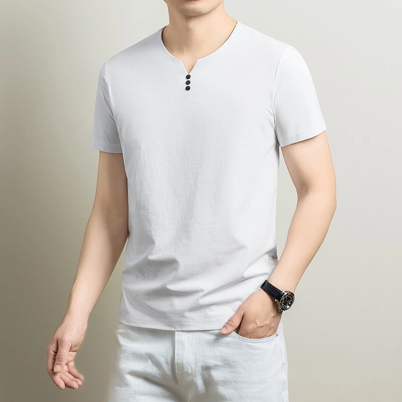 Mens Henley Neck T Shirts Short Sleeve Casual Soft Breathable Comfortable Fashion Tops for Men Daily Wear Summer Streetwear