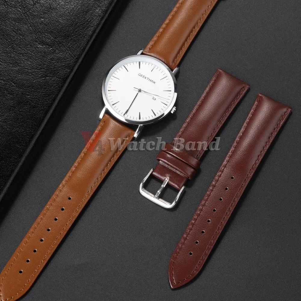 12 13 14 15 16 17 18 19 20 21 22 23 24mm Watch Strap for DW for Omega for Rolex Men Women Wrist Bracelet Soft Leather Watchband
