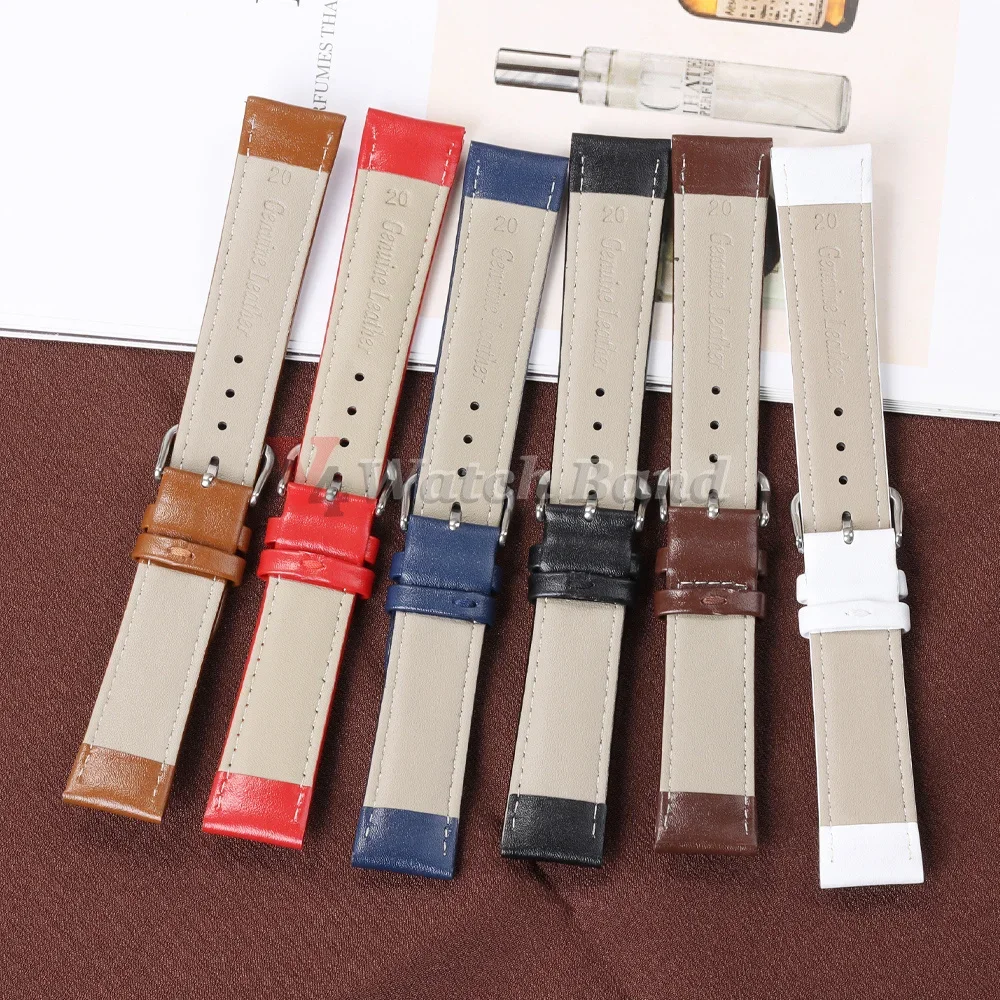12 13 14 15 16 17 18 19 20 21 22 23 24mm Watch Strap for DW for Omega for Rolex Men Women Wrist Bracelet Soft Leather Watchband