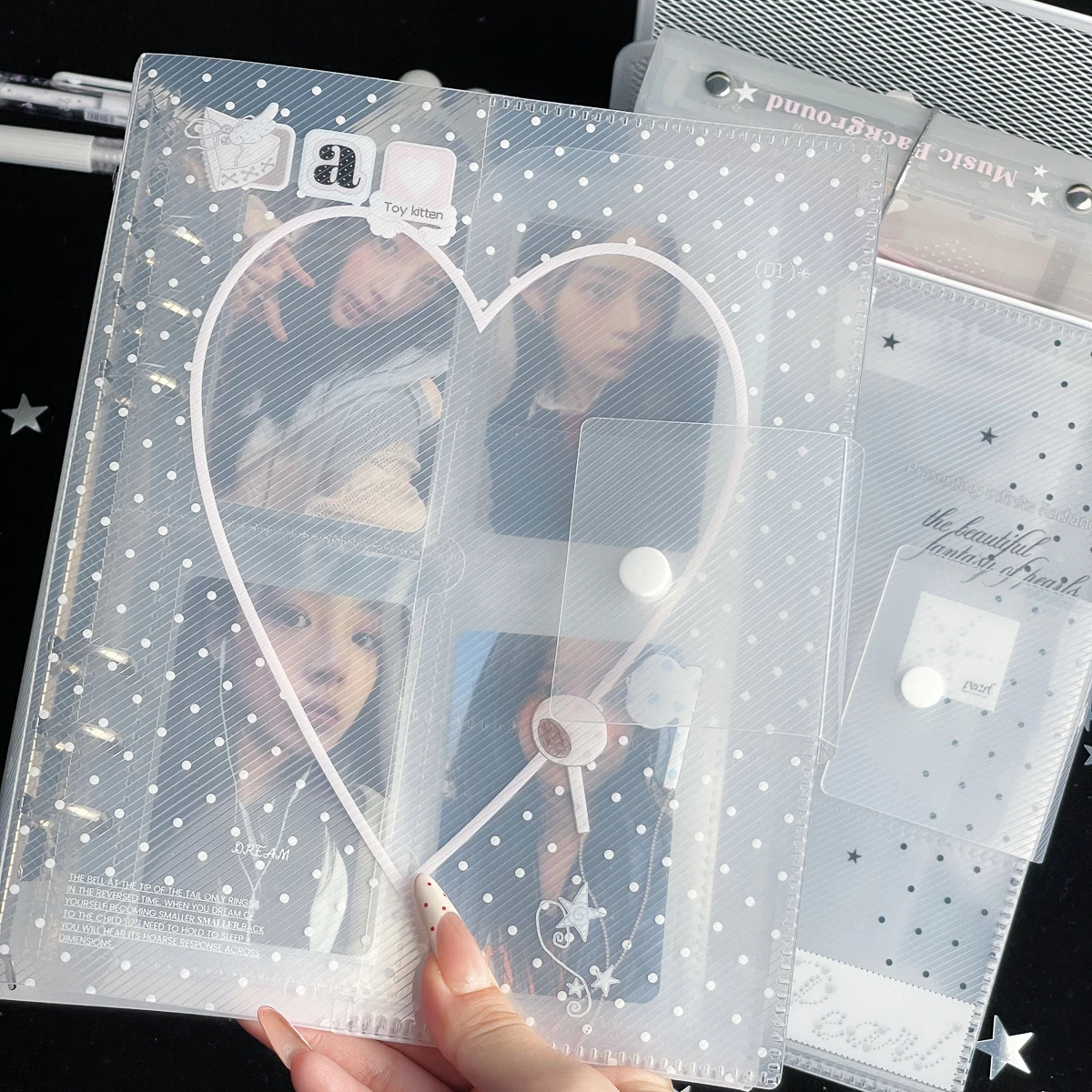 Korean Style A5 Binder Organization Ring Binder Loose-Leaf PP Notebook Scrub Inner Core Cover Note Book Journal Planner Office
