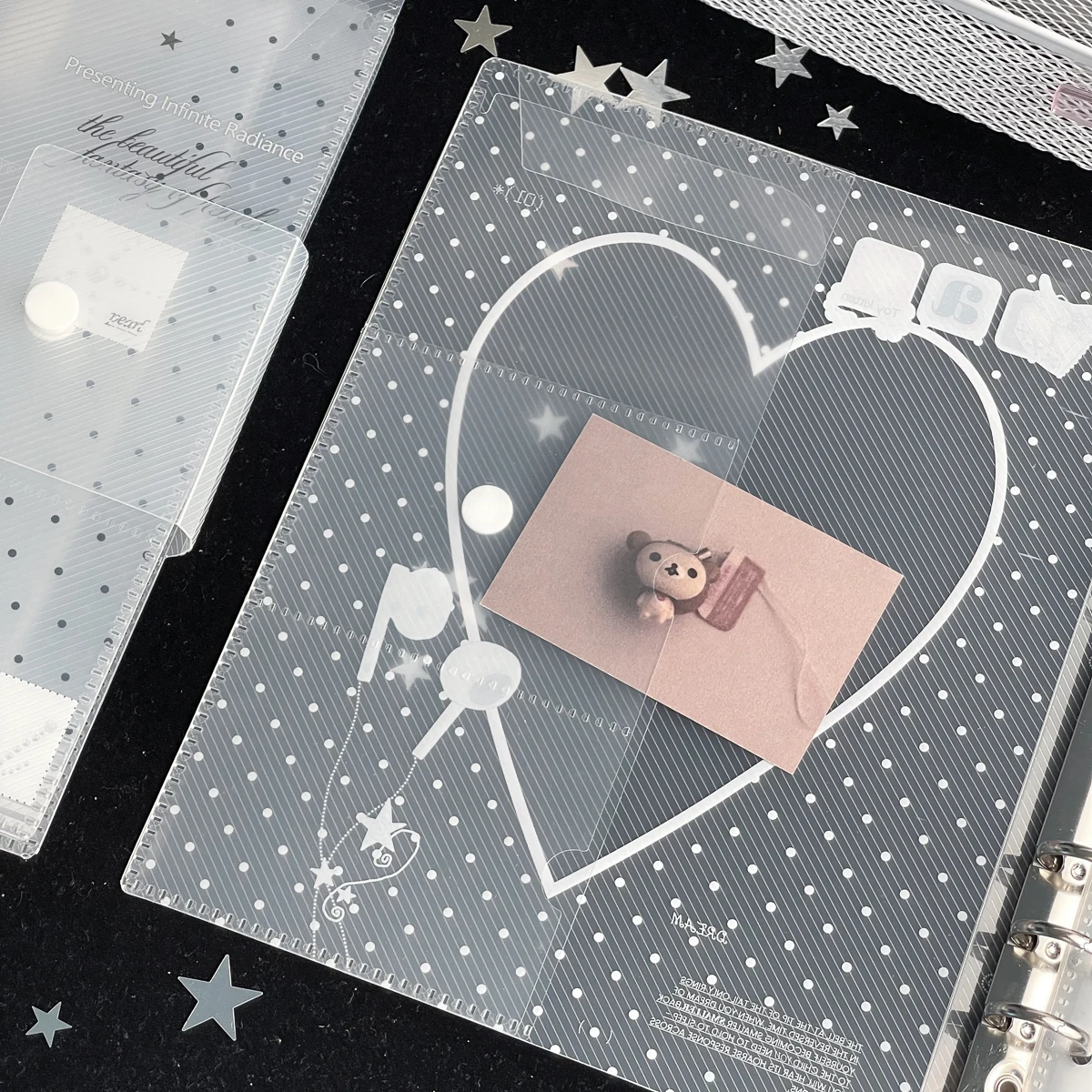 Korean Style A5 Binder Organization Ring Binder Loose-Leaf PP Notebook Scrub Inner Core Cover Note Book Journal Planner Office