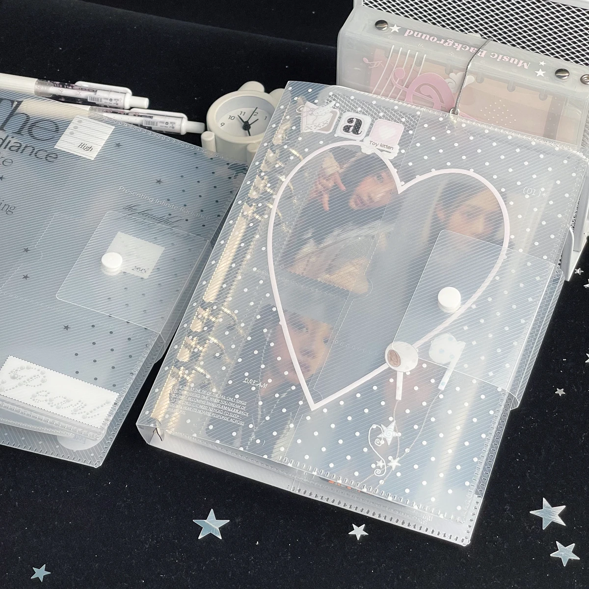 Korean Style A5 Binder Organization Ring Binder Loose-Leaf PP Notebook Scrub Inner Core Cover Note Book Journal Planner Office
