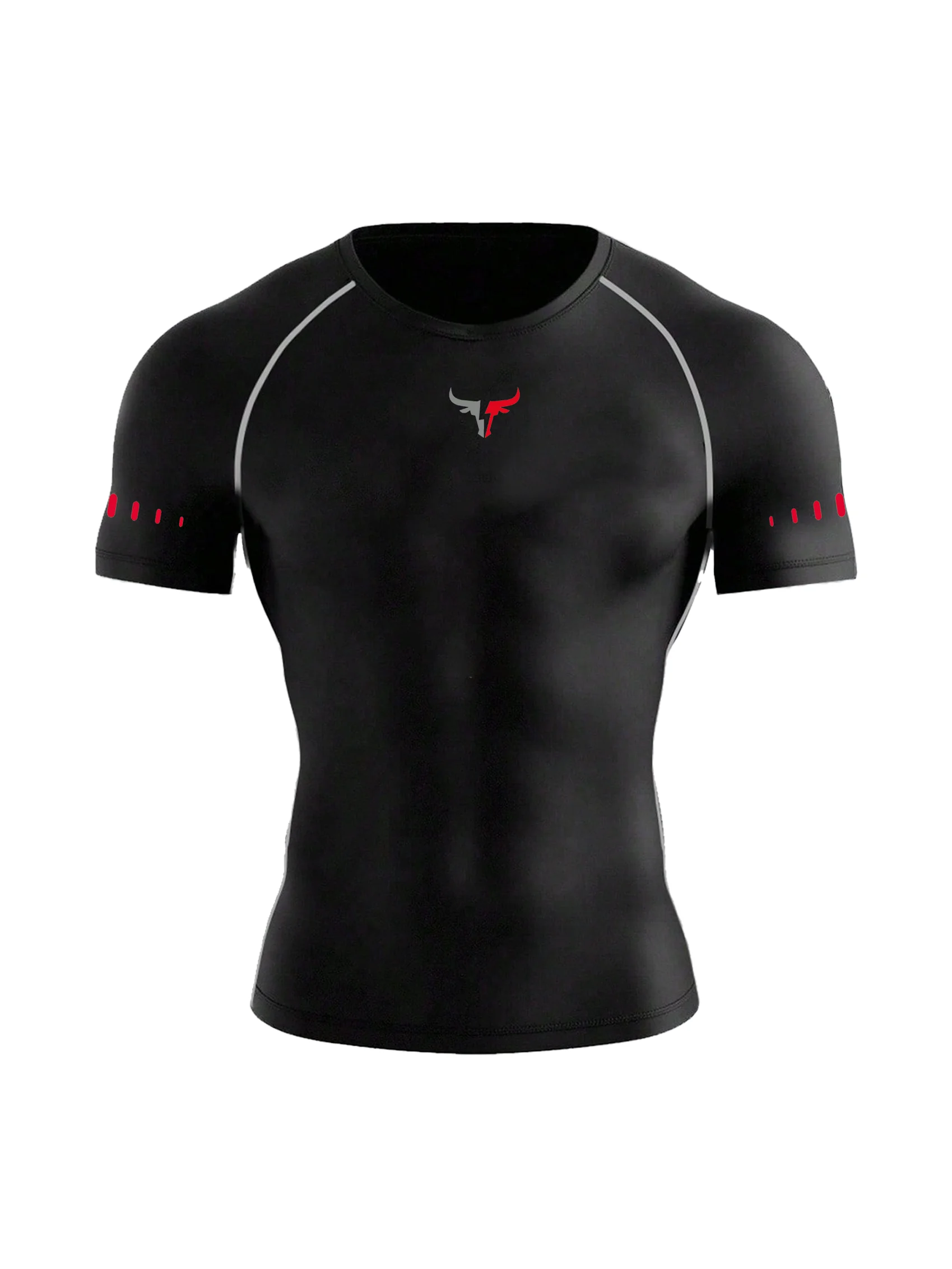 Men's Compression T-Shirt Quick Dry Breathable Elastic Gym Tee Multi Colors Available for All Seasons Running Fit Single Piece