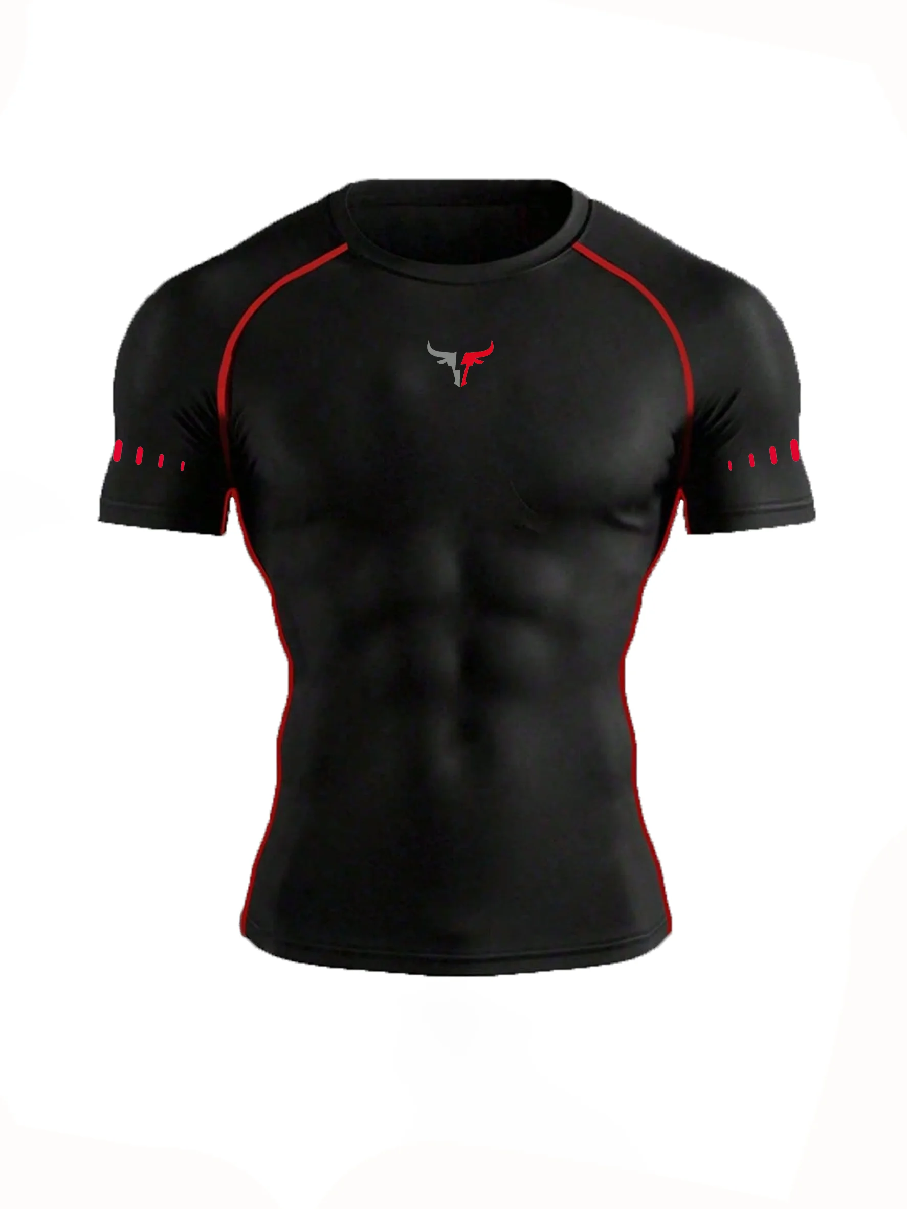 Men's Compression T-Shirt Quick Dry Breathable Elastic Gym Tee Multi Colors Available for All Seasons Running Fit Single Piece
