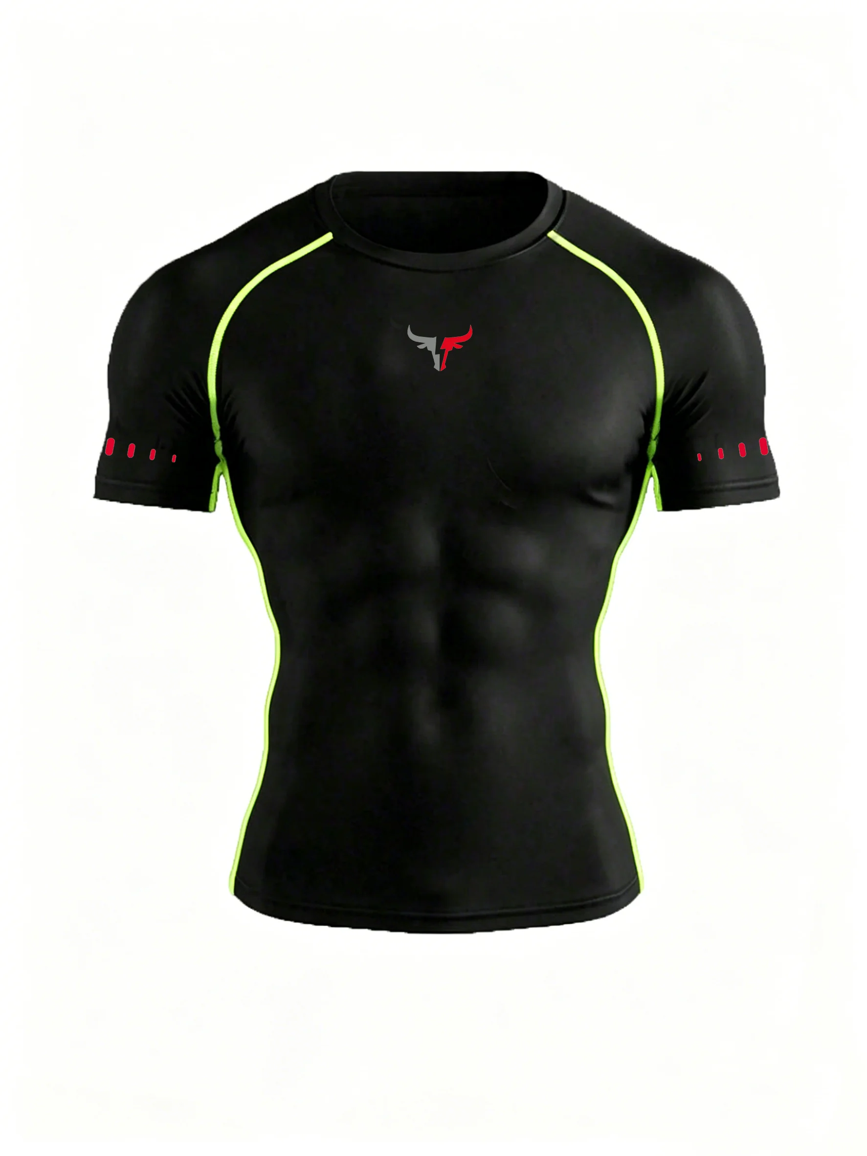 Men's Compression T-Shirt Quick Dry Breathable Elastic Gym Tee Multi Colors Available for All Seasons Running Fit Single Piece