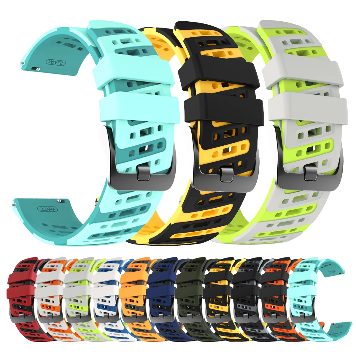 Silicone 22mm 20mm Strap For HUAWEI WATCH GT 6 GT 6Pro 46mm Band GT 5 4 3 2 46mm GT 3 2 42mm HONOR Magic Watch 4 GS 3i Bracelet