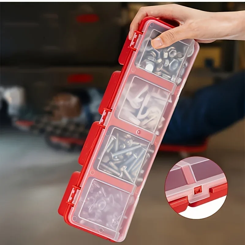 Multi Grid Storage Box Durable Plastic Small Component Container Hardware Screw Jewelry Desktop Useful Classification Organizer