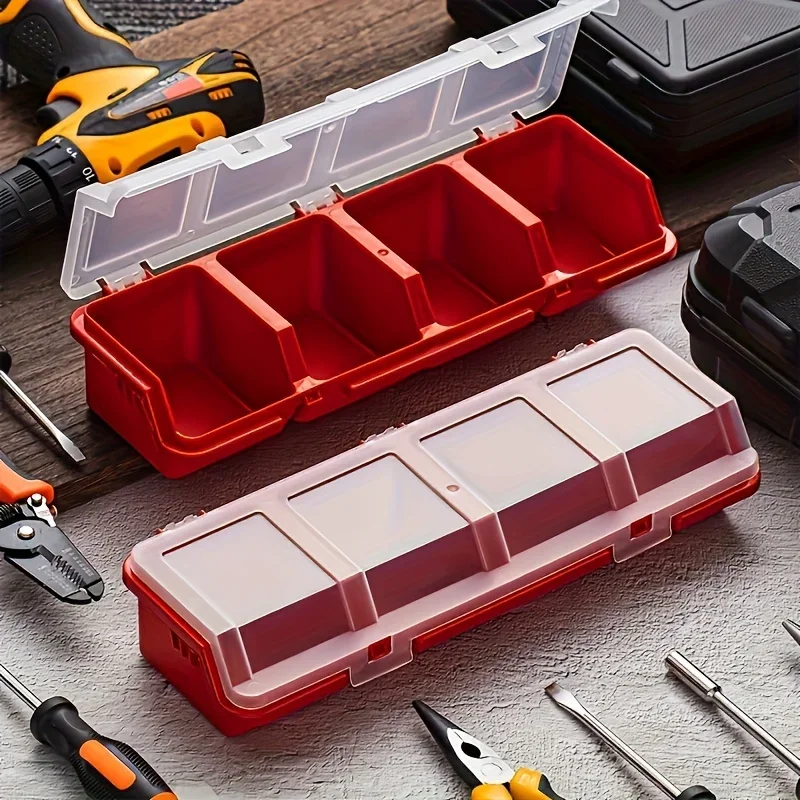 Multi Grid Storage Box Durable Plastic Small Component Container Hardware Screw Jewelry Desktop Useful Classification Organizer