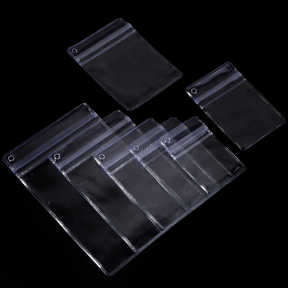 10Pcs Multi Size PVC Clear Jewelry Storage Bags Self Seal Bags Reusable for Bracelets Necklaces Rings Packaging Jewelry Display