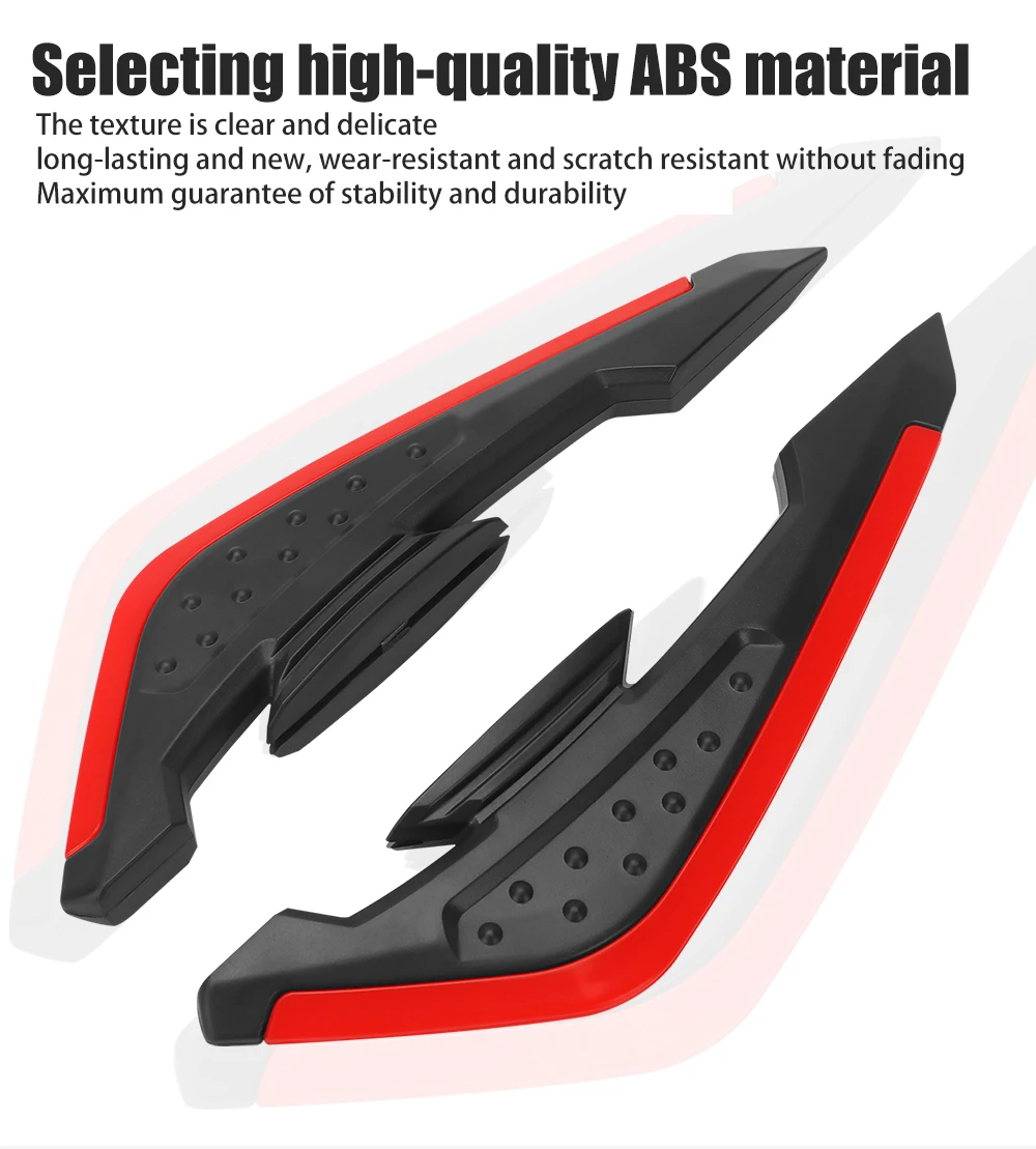 Motorcycle Front Side Spoiler Wing LED Light Kit Aerodynamic Wing Light 12V Universal Spoiler Lamp Modification Motorcycle Decor