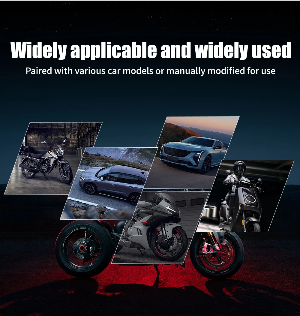 Motorcycle Front Side Spoiler Wing LED Light Kit Aerodynamic Wing Light 12V Universal Spoiler Lamp Modification Motorcycle Decor