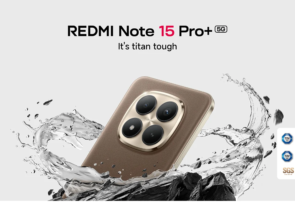 Global Version Xiaomi Redmi Note 15 Pro Plus 5G Smartphone Snapdragon 7s Gen 4 NFC 6500mAh 100W 6.83" CrystalRes AMOLED Display No Charger