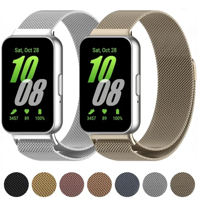 Milanese Loop Strap for Samsung Galaxy Fit 3 Band Magnetic Stainless Steel Bracelet Wristband Correa Samsung Galaxy Fit 3 Belt