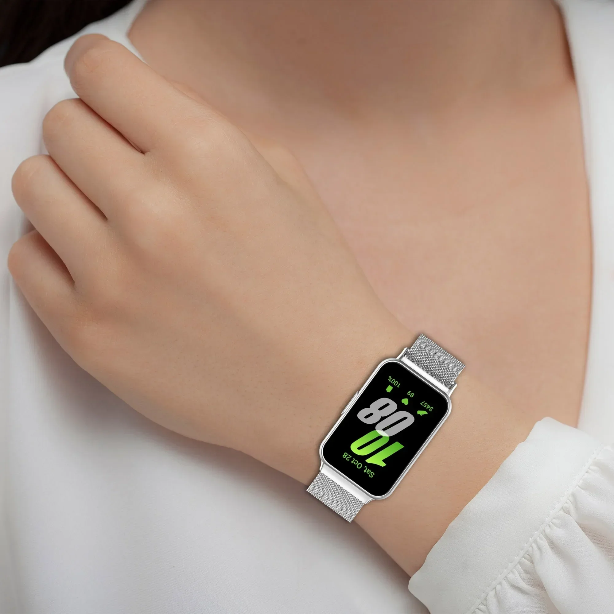 Milanese Loop Strap for Samsung Galaxy Fit 3 Band Magnetic Stainless Steel Bracelet Wristband Correa Samsung Galaxy Fit 3 Belt