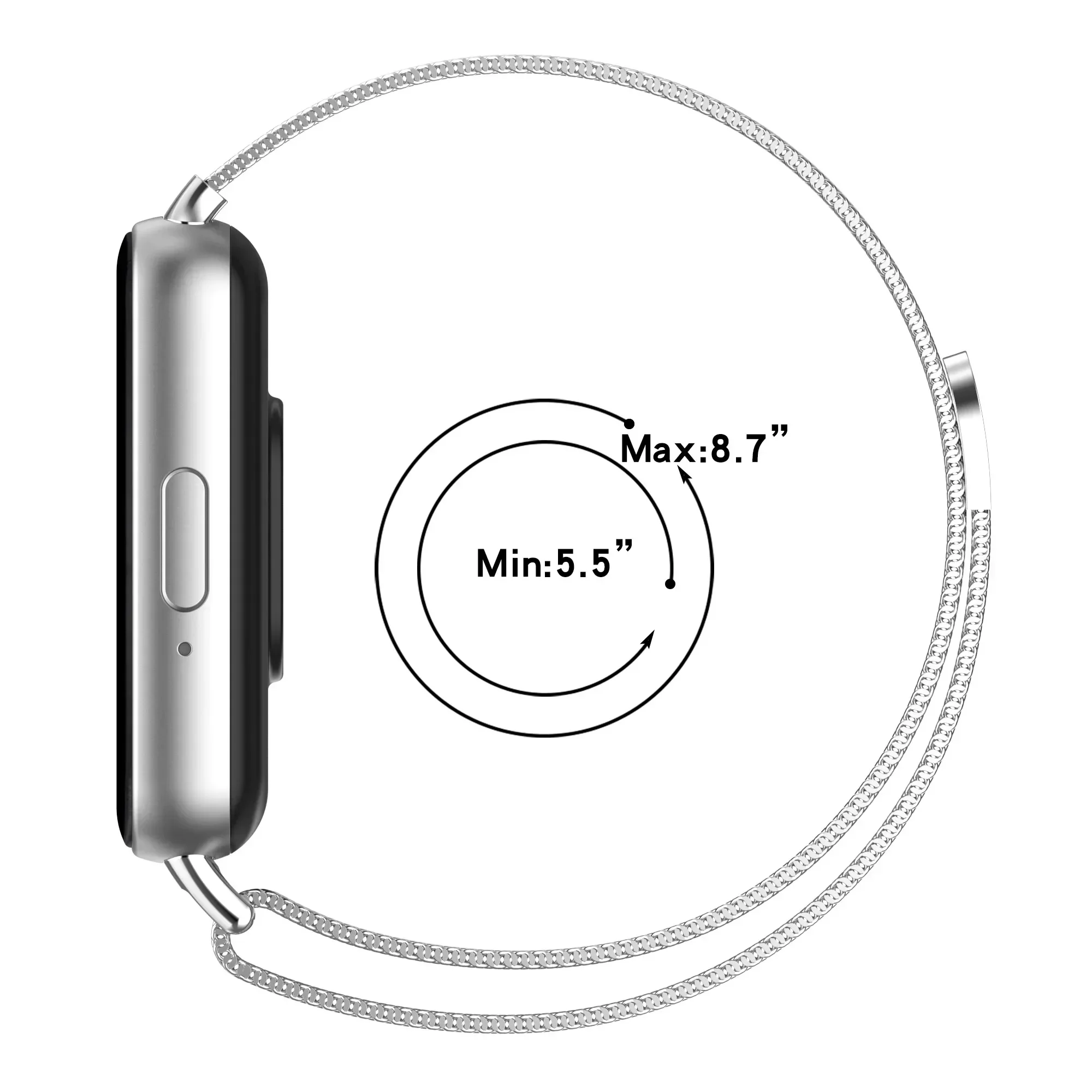 Milanese Loop Strap for Samsung Galaxy Fit 3 Band Magnetic Stainless Steel Bracelet Wristband Correa Samsung Galaxy Fit 3 Belt