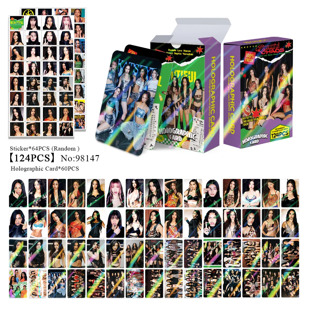 55/92/142Pcs Idol KATSEYE Album Gabriela Lomo Cards LARA DANIELA HD Printd Photocards Stickers MANON MEGAN YOONCHAE Fans Gift