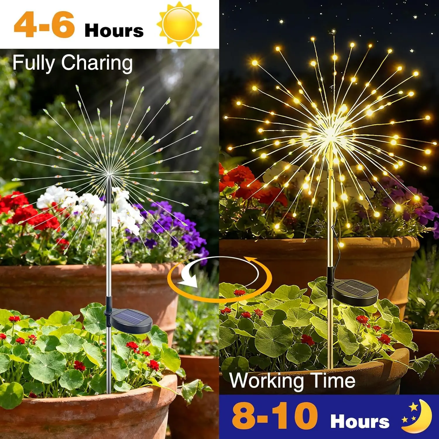 New 420LED Firework Garden Decor Solar Lights Outdoor Waterproof Fairy Flower Path Light for Courtyard Street Lawn Patio Balcony