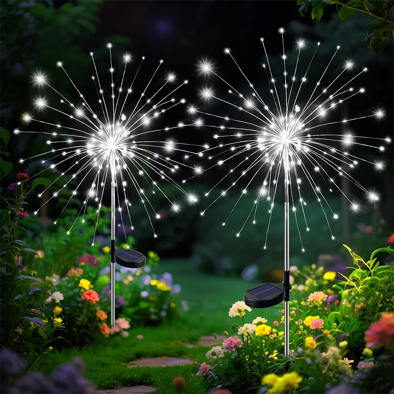 New 420LED Firework Garden Decor Solar Lights Outdoor Waterproof Fairy Flower Path Light for Courtyard Street Lawn Patio Balcony
