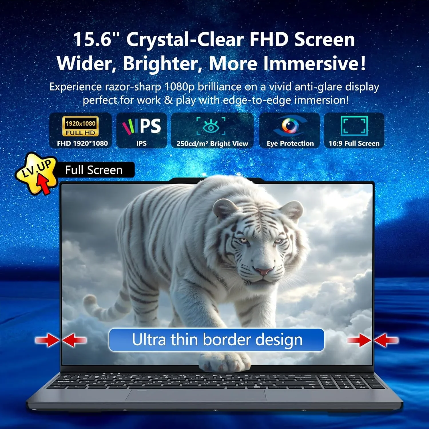2026 NEW Windows 11 Laptop Intel Core I9-9900 15.6 Inch 16GB RAM 1TB SSD Office Laptops Fingerprint Unlock Notebook