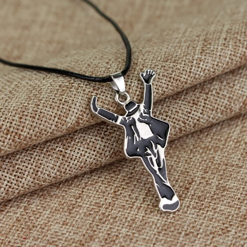 Artist Singer Michael Jackson BAD Necklace Rock Roll Everlasting Classic MJ Pendant Hot Charm Punk Jewelry Men Women Gift