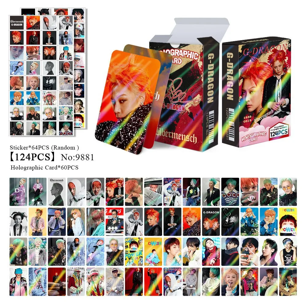 124Laser cardBIGBANGG-Dragon Flash Card StarKPOPPeripheralLOMOMini truck