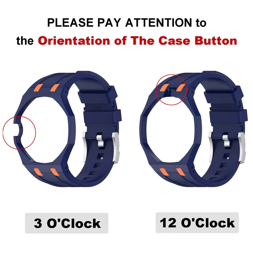 2 IN 1 PC Case+Silicone Strap For Swatch X AP Royal Pop Pocket Watch Changer To Wristwatch Integrated Modification Accessories
