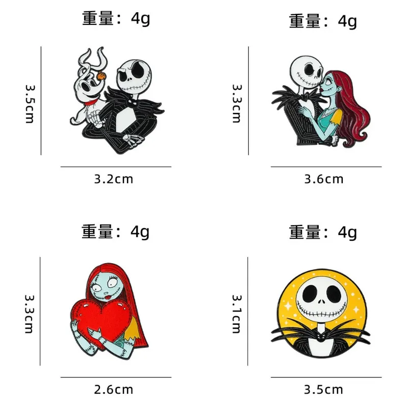 HOT 5pcsAnime Cartoon Badge Halloween New Christmas Horror Night Badge Personalized Creative Brooch Bag Clothing Decoration Gift