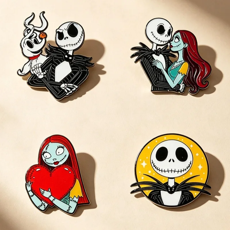 HOT 5pcsAnime Cartoon Badge Halloween New Christmas Horror Night Badge Personalized Creative Brooch Bag Clothing Decoration Gift